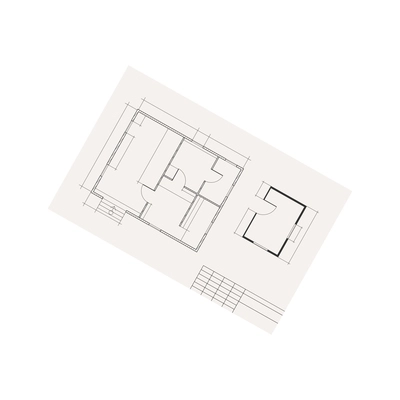 New buildings composition with isolated image of paper apartment plan vector illustration