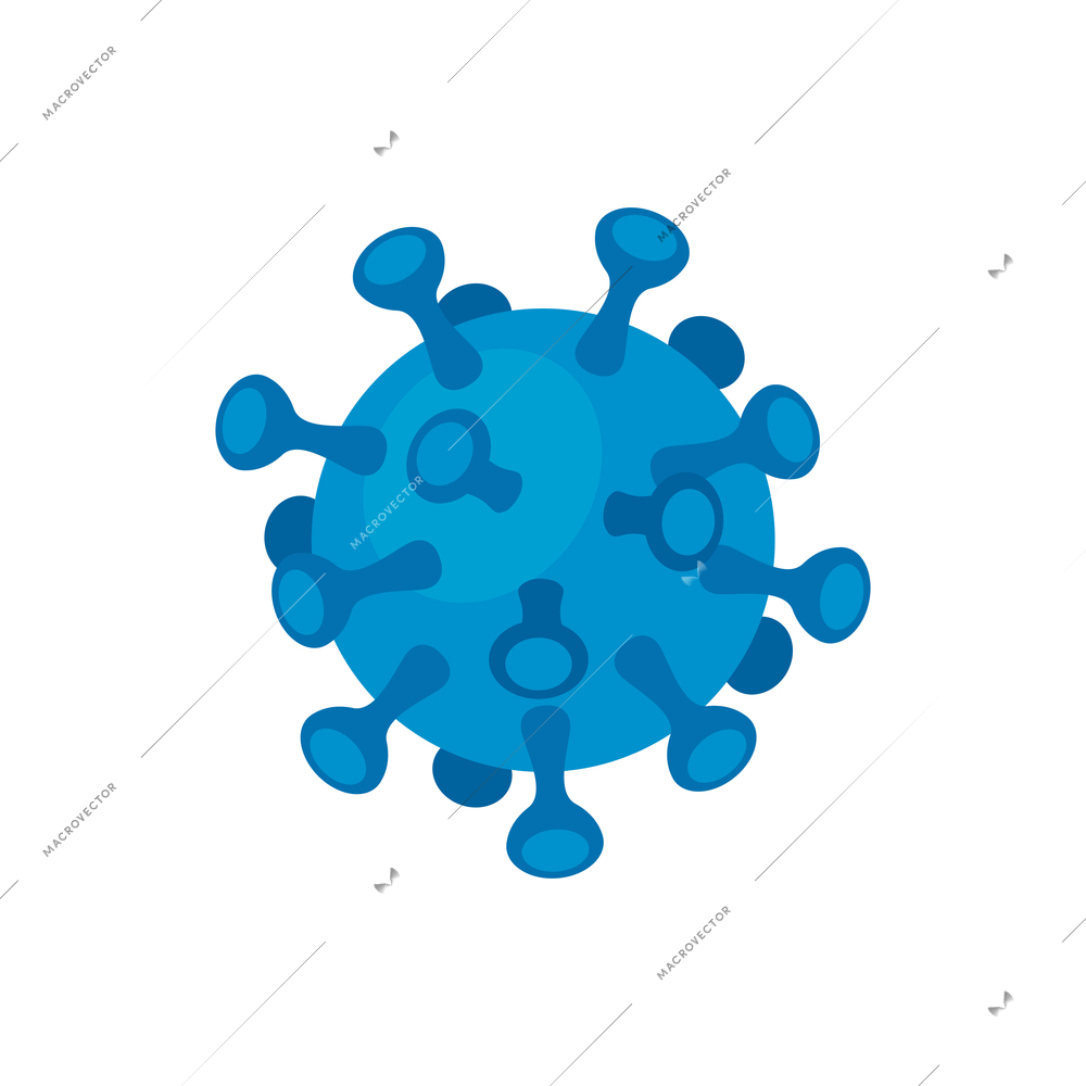 Isometric vaccination color composition with isolated image of virus bacteria vector illustration