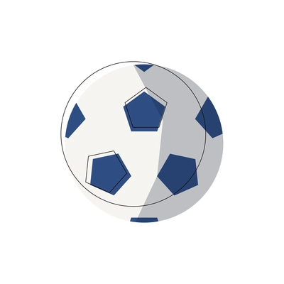 Dad flat composition with isolated image of ball for playing football vector illustration
