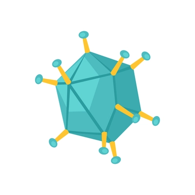 Isometric vaccination color composition with isolated image of virus bacteria vector illustration