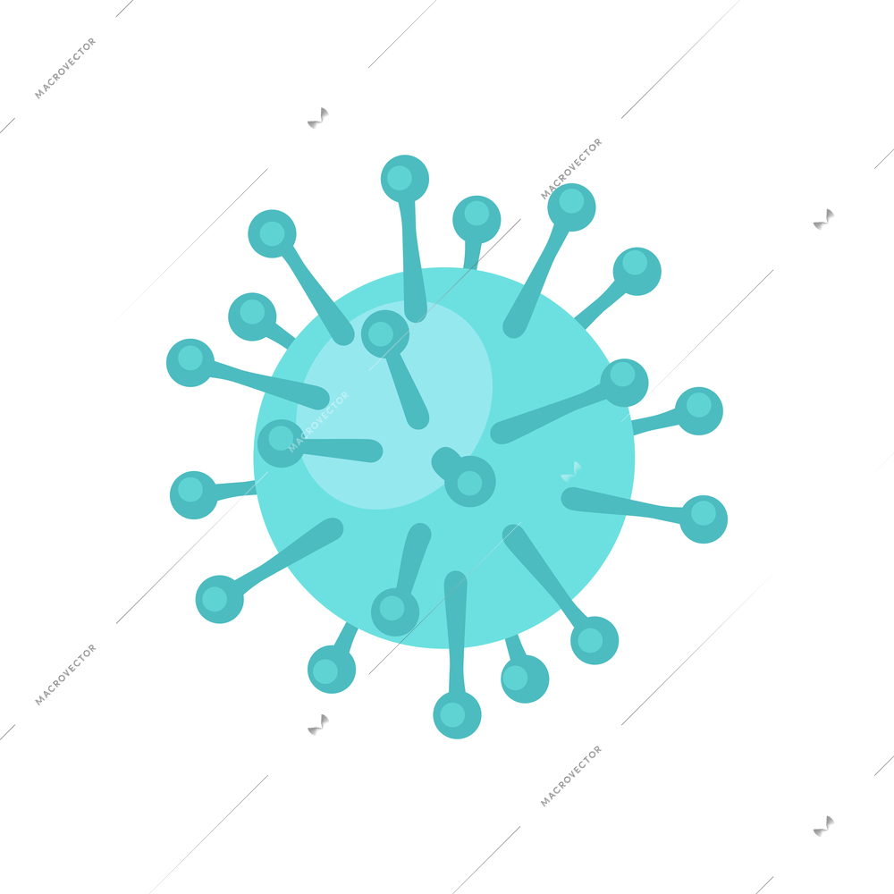 Isometric vaccination color composition with isolated image of virus bacteria vector illustration