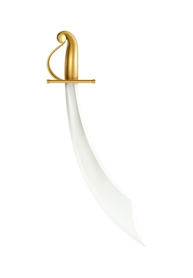 Two realistic crossed swords with golden handle Vector Image