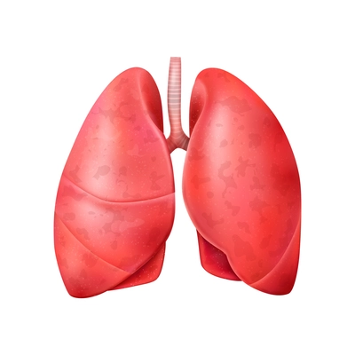 Realistic world pneumonia day composition with isolated image of healthy human lungs vector illustration