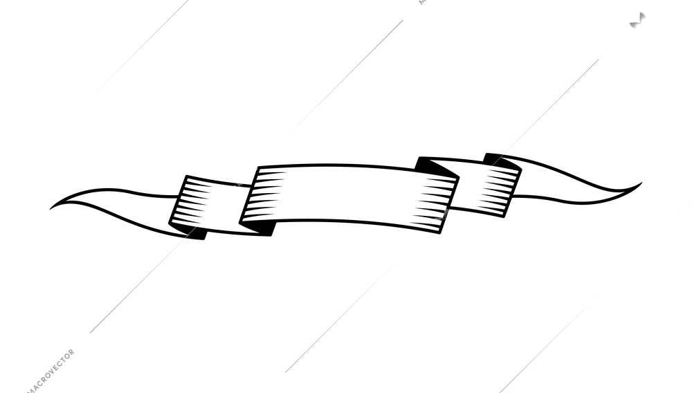 Vintage design element with blank ribbon vector illustration