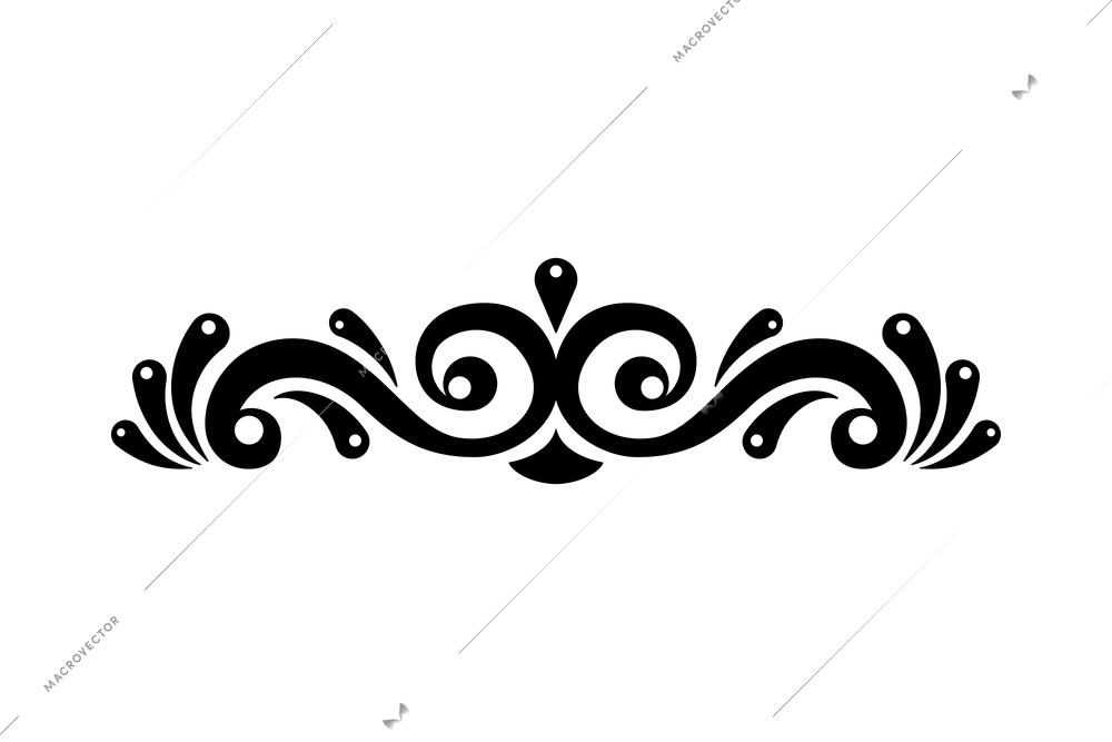 Vintage decorative design element for page decor vector illustration