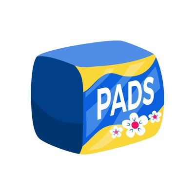 Menstruation icon with flat package of pads vector illustration