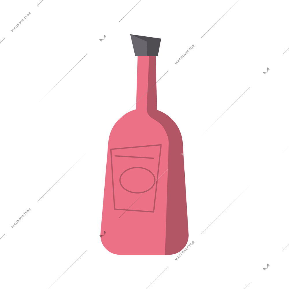 Bottle color icon in flat style vector illustration