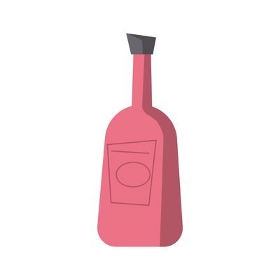 Bottle color icon in flat style vector illustration