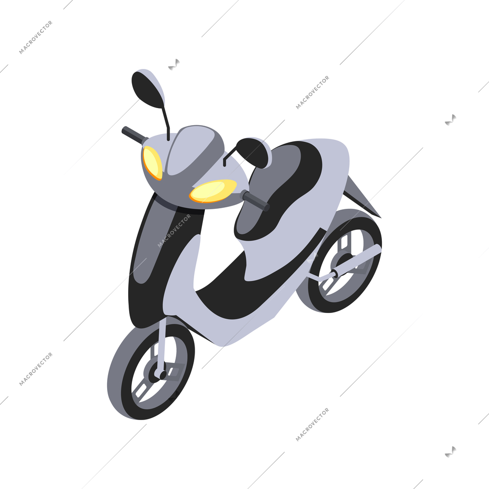 Modern scooter isometric icon 3d vector illustration