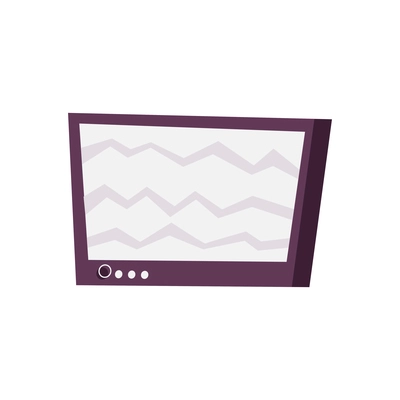 Computer or tv set monitor with no signal flat vector illustration