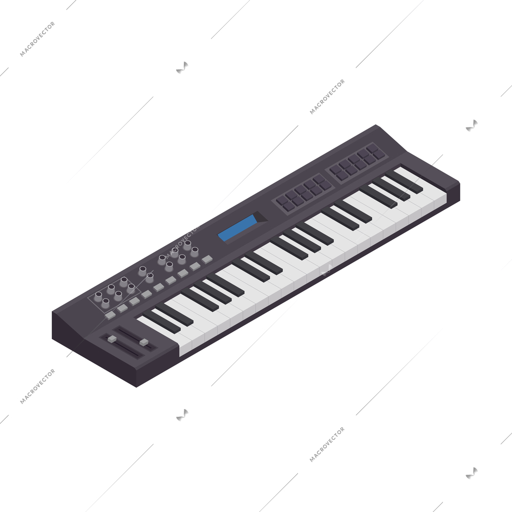 Professional keyboard isometric icon 3d vector illustration