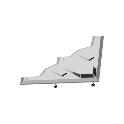 Military plane isometric icon on white background 3d vector illustration