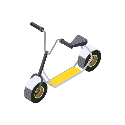 Modern electric scooter isometric icon 3d vector illustration