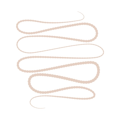 Flat icon with long helminth parasitic worm vector illustration