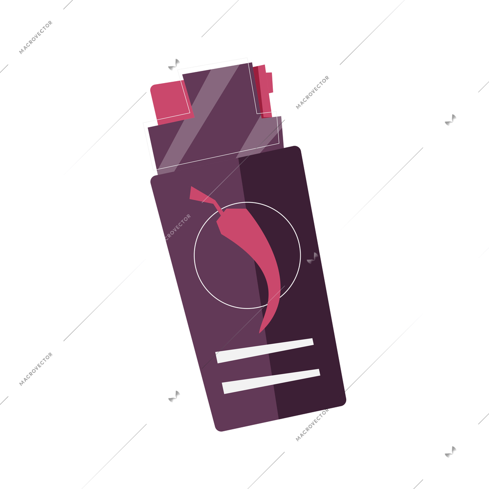 Pepper spray bottle flat vector illustration