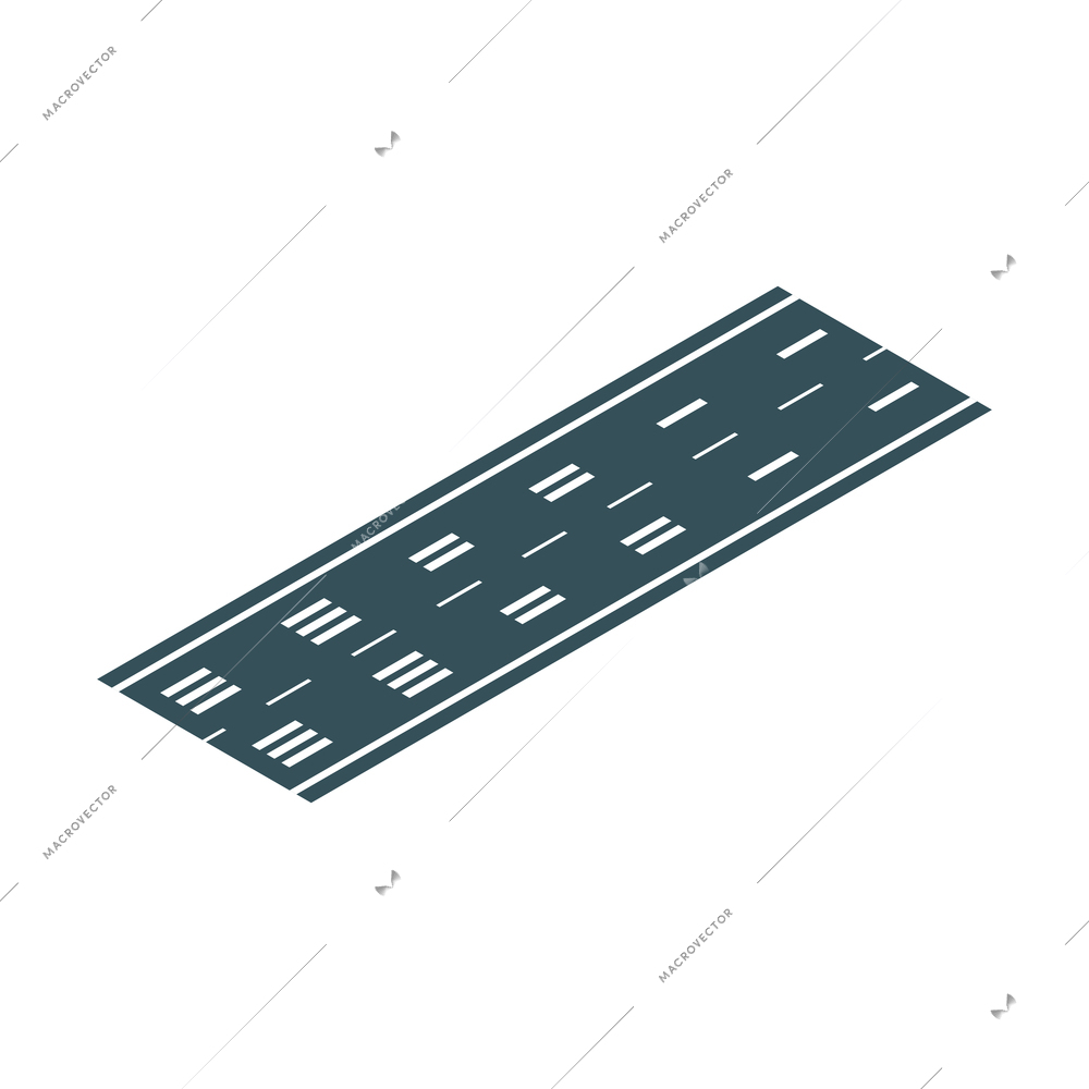 Airplane takeoff runway isometric icon vector illustration