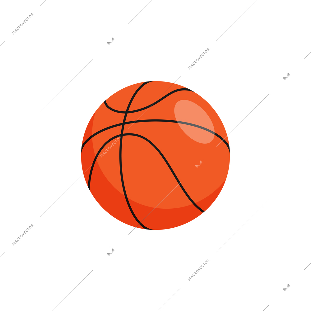 Basketball isometric icon on white background 3d vector illustration