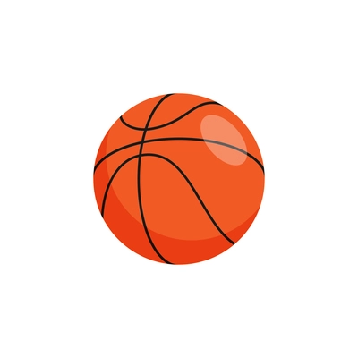 Basketball isometric icon on white background 3d vector illustration