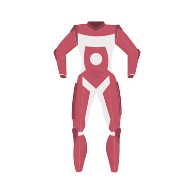 Flat red suit for car racer vector illustration