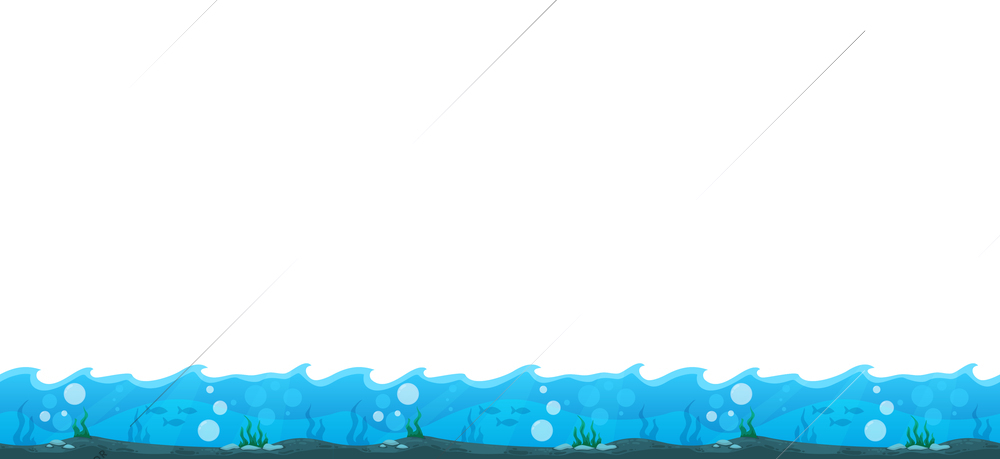 Cartoon game user interface relief with bottom of sea vector illustration