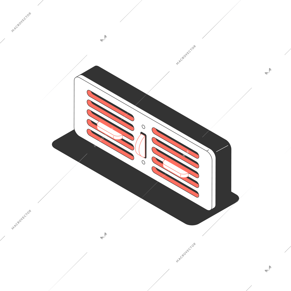 Isometric car air conditioner icon 3d vector illustration