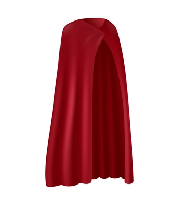 Realistic red robe with folds vector illustration