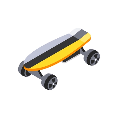Modern skateboard isometric icon 3d vector illustration