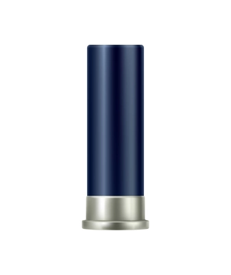 Blue color shotgun bullet realistic vector illustration