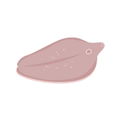 Helminth flat icon with trematoda parasite vector illustration