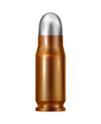 Realistic Ammunition Cartridge Vector Illustration Ammunition