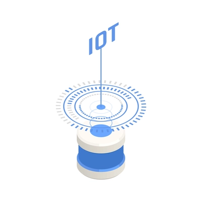 Internet of things isometric icon with equipment remote control and monitoring 3d vector illustration