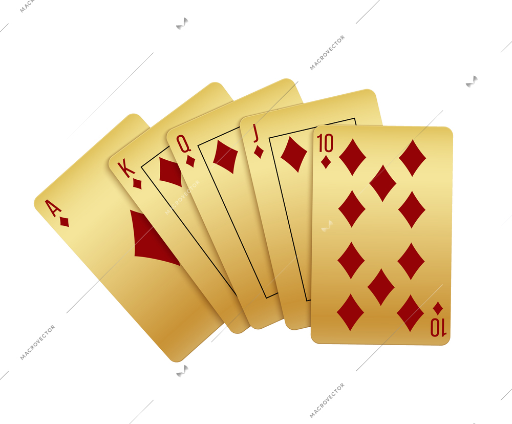 Realistic diamonds playing cards vector illustration