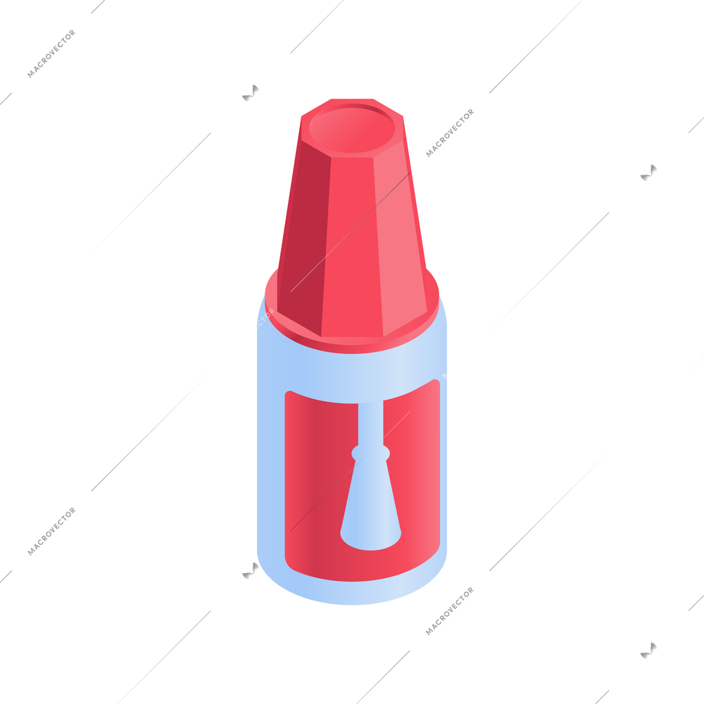 Isometric bottle of glue 3d vector illustration