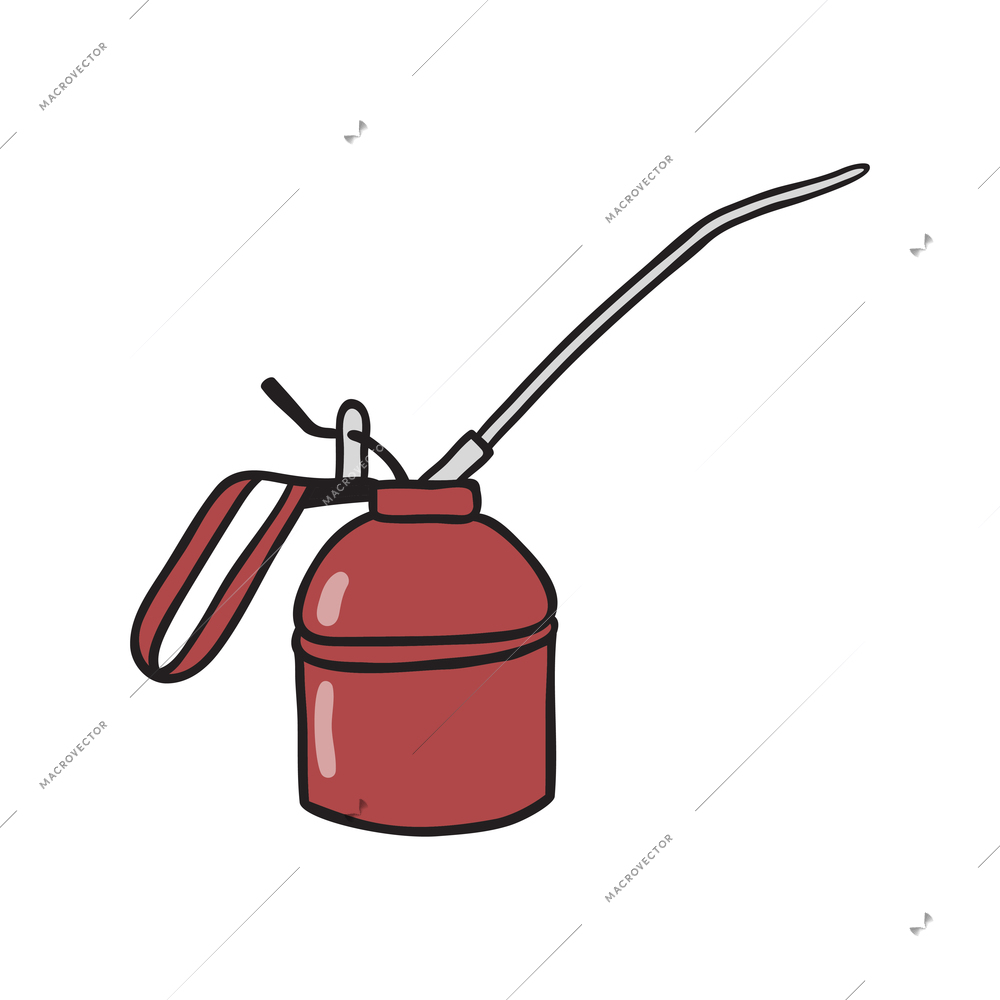 Cartoon icon with oiler bottle vector illustration