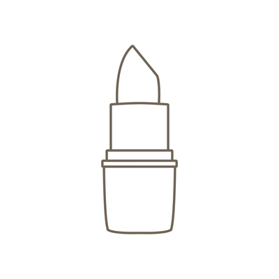 Lipstick line icon flat vector illustration