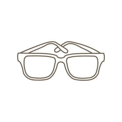 Sunglasses line icon flat vector illustration