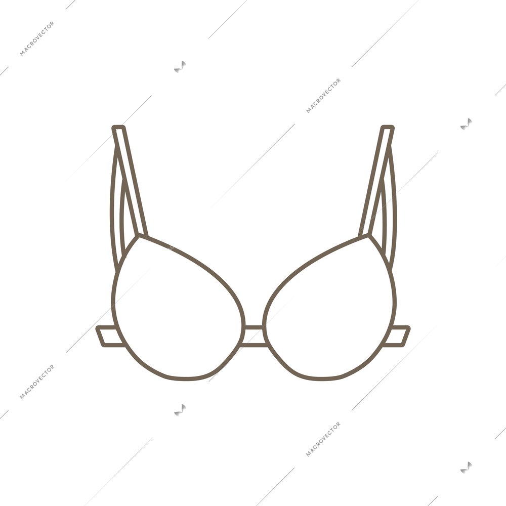 Bra Outline Vector Icon. Thin Line Black Bra Icon, Flat Vector Simple  Element Illustration from Editable Clothes Concept Isolated Stock Vector -  Illustration of solid, corrective: 167215041