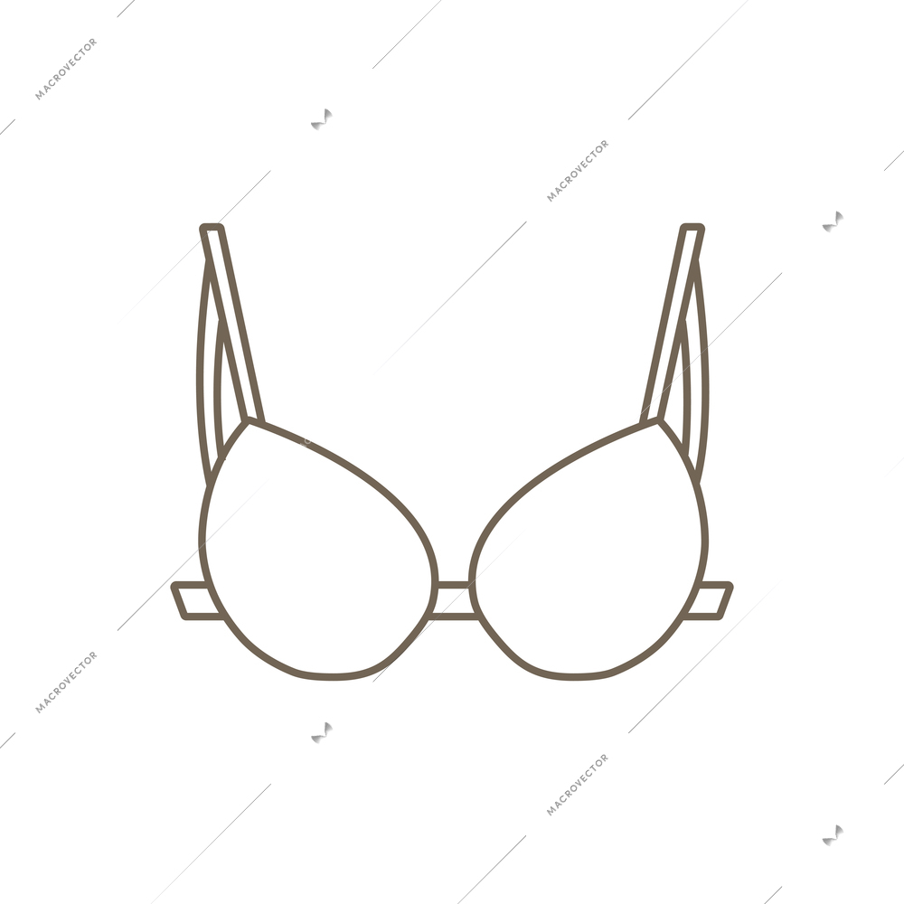 Bra line icon flat vector illustration