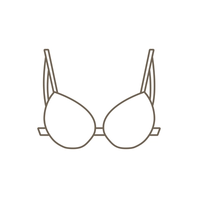 Bra line icon flat vector illustration