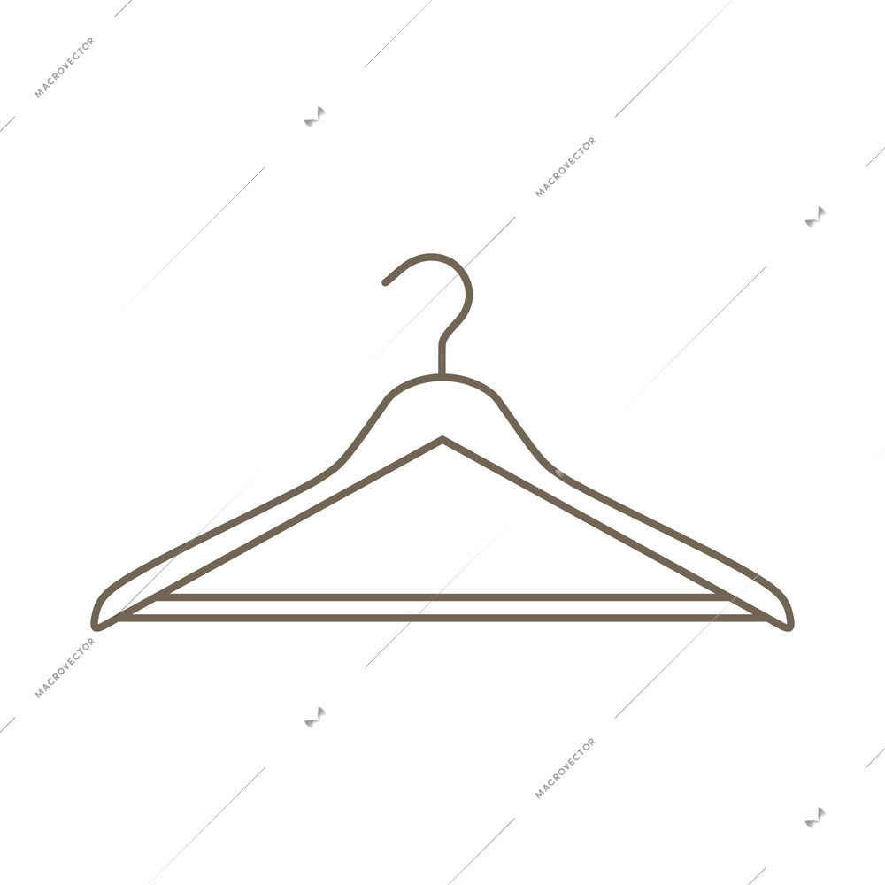 Hanger for clothes line icon flat vector illustration