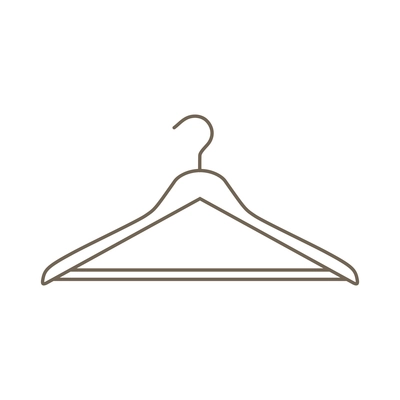 Hanger for clothes line icon flat vector illustration