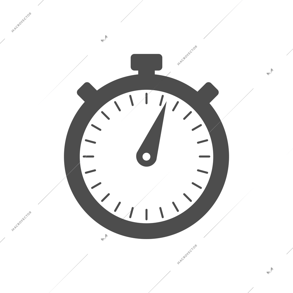 Stopwatch flat icon on white background vector illustration