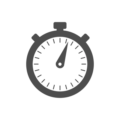 Stopwatch flat icon on white background vector illustration