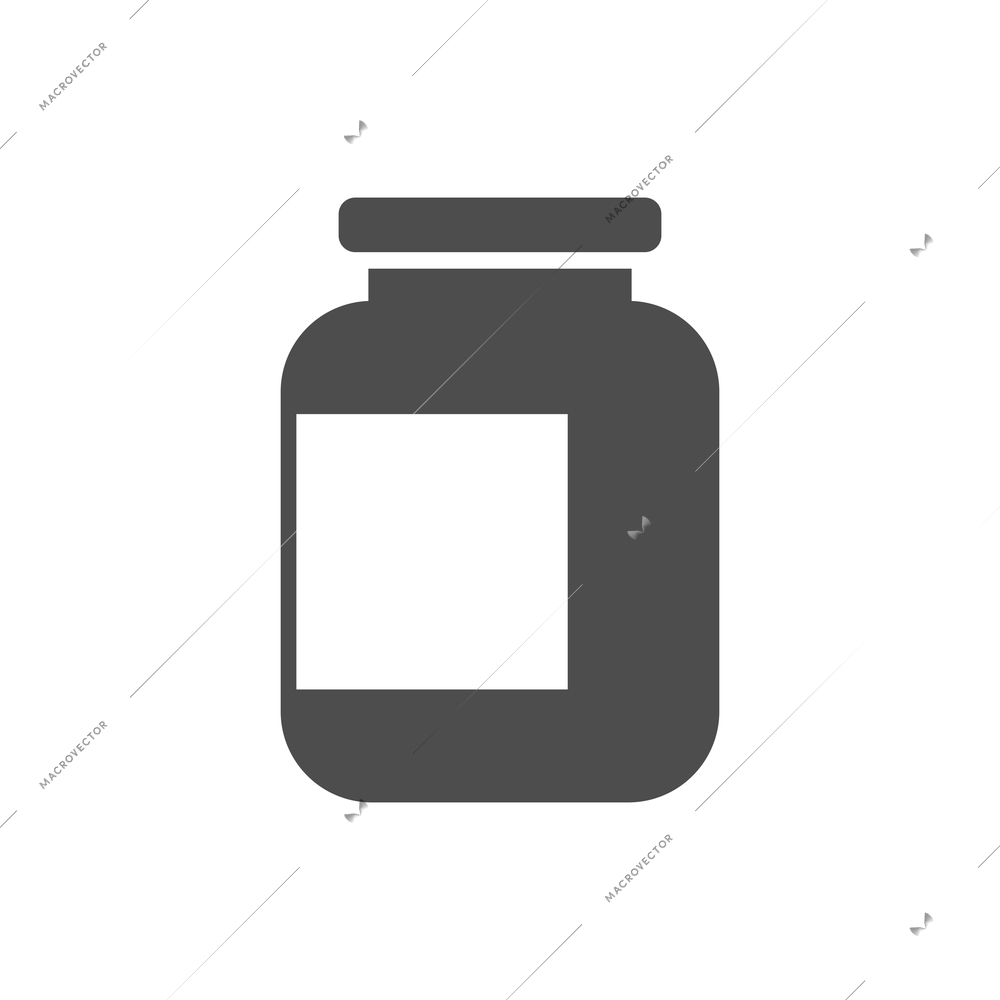 Flat icon with bottle of pills vitamins or sport supplement vector illustration