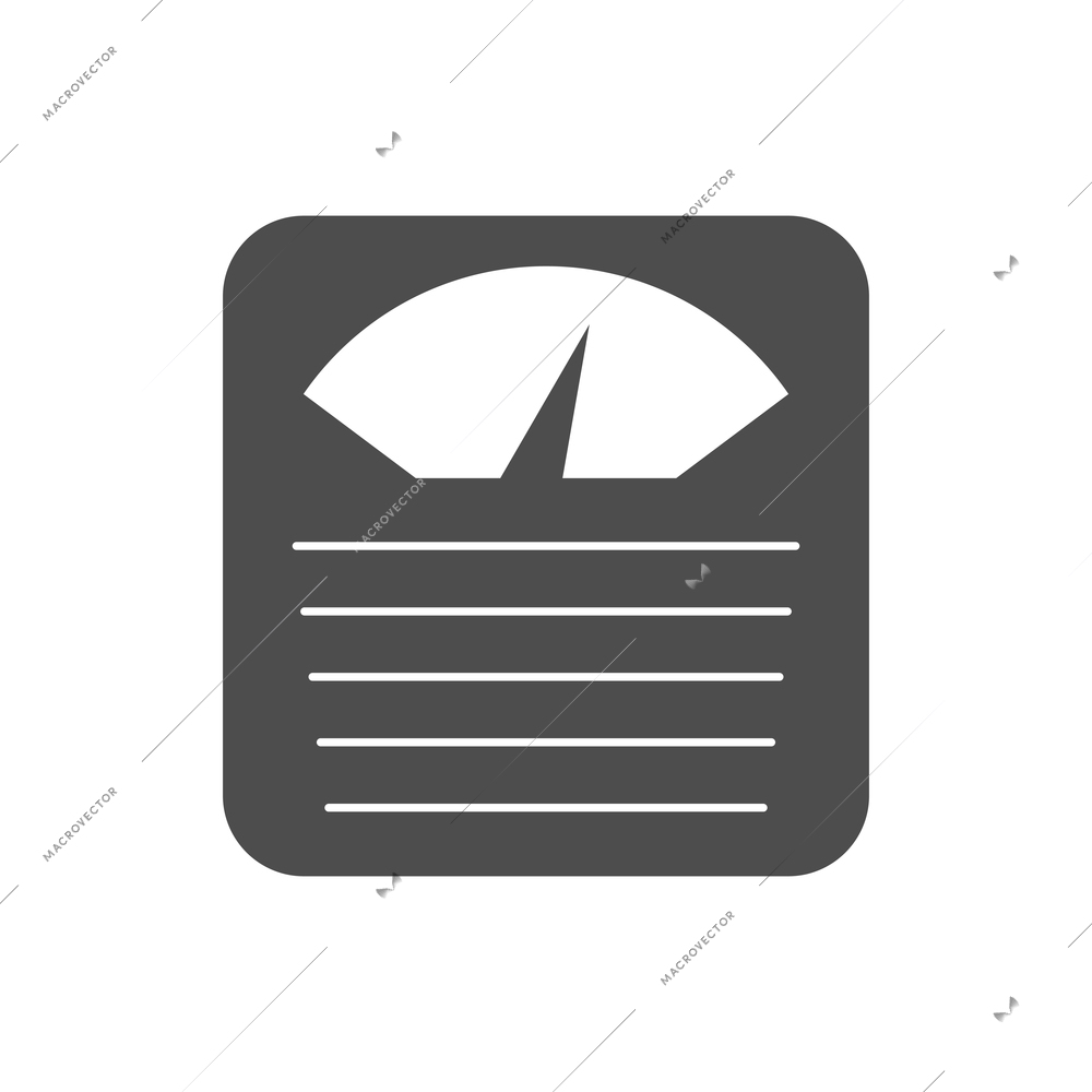 Fitness flat icon with monochrome scales image vector illustration