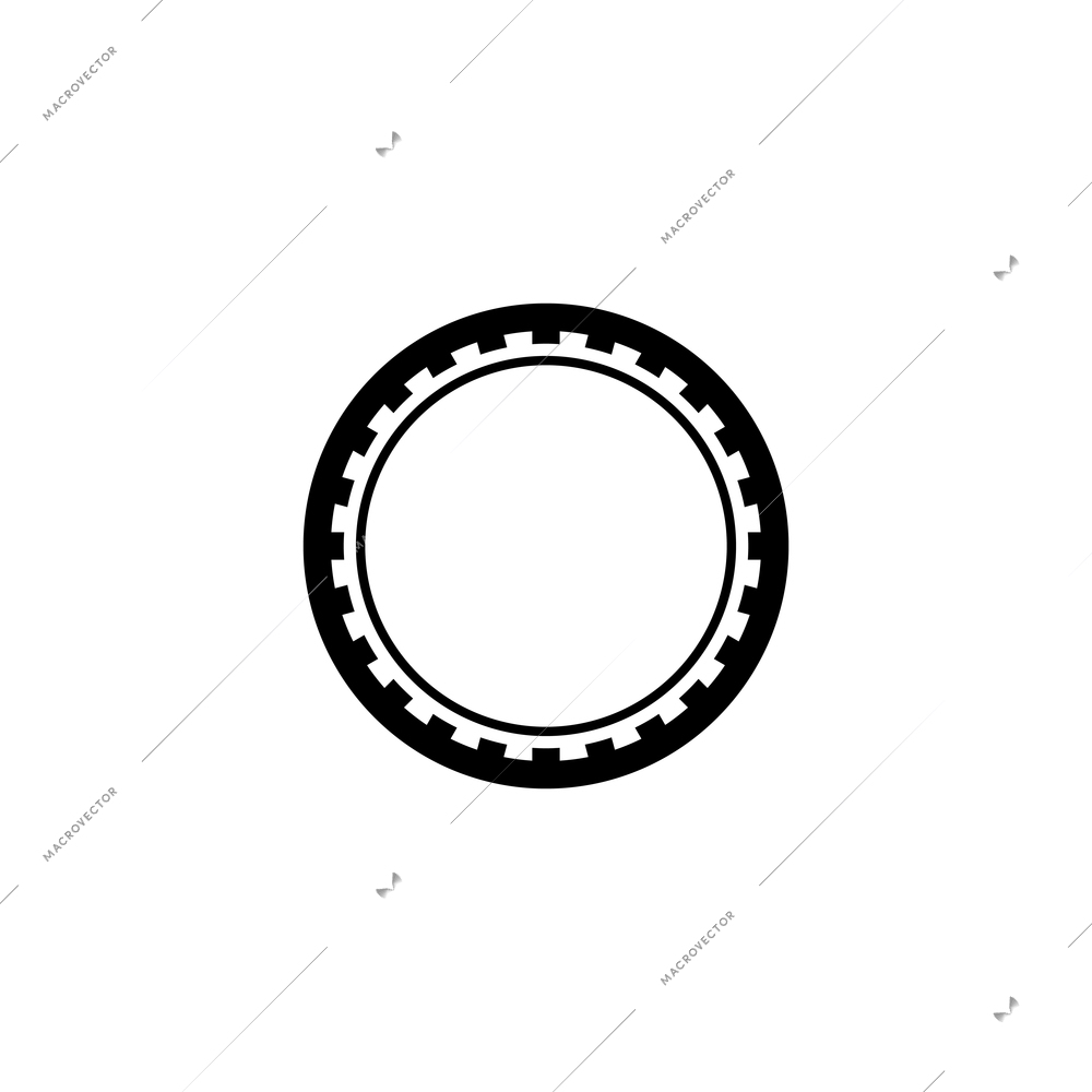 Black contour coin icon flat vector illustration