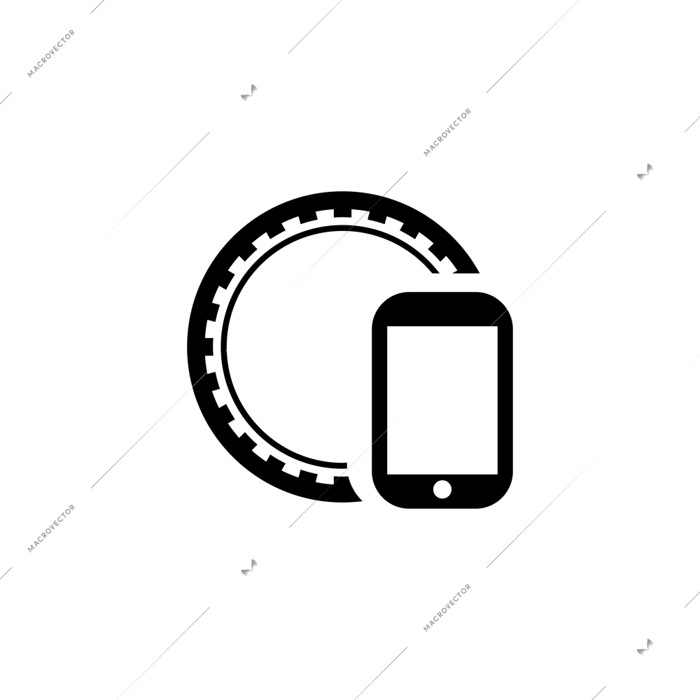 Flat icon with coin and smartphone image vector illustration