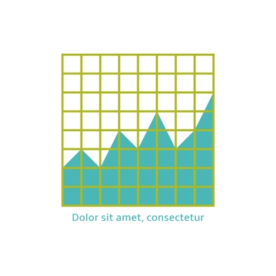 Flat infographic element with business marketing chart vector illustration