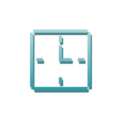 Alarm clock app pixel icon flat vector illustration