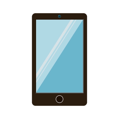 Flat icon with smartphone on white background vector illustration